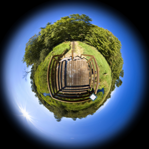 360° image of a fence in a field